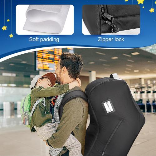 YOREPEK Padded Car Seat Travel Bag Backpack Compatible with All Nuna Pipa Car Seat and Base, Infant Car Seat Bags for Air Travel with Shoulder Straps, Carseat Cover with Side Pocket, Protective Feet