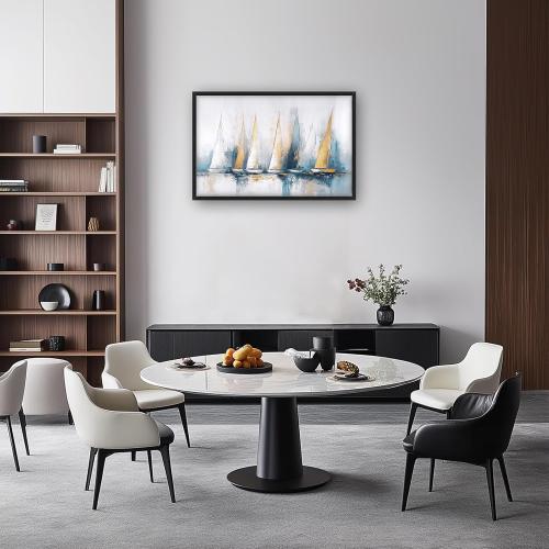 Sailboat Wall Art Abstract Nautical Pictures Wall Decor Framed Canvas Prints Artwork Paintings Home Office Decorations for Living Room Bedroom Dinning Room Corridor 36x24