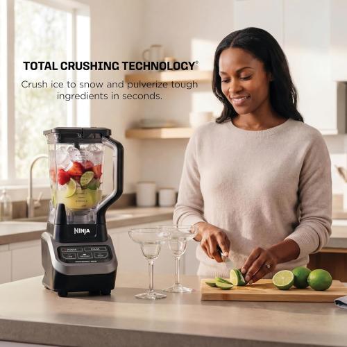 ‼️may be missing or broken pieces ‼️also item comes with stains ‼️Ninja Professional Blender | Smoothie Blending, Drink Mixer, Grinder, Ice Crusher, Frozen Fruit Blending | 1000W Power, Total Crushing Technology, XL 72-oz. Pitcher | Black & Grey | BL610