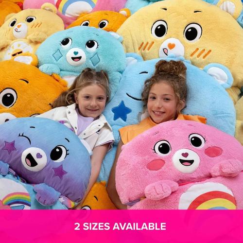 Happy Nappers: Care Bears Sleep Sack Large - Wish Bear - 66 x 30, 2-in-1: Plush Character Opens Into Sleeping Bag, Soft Nap & Play Animal, Kids 3