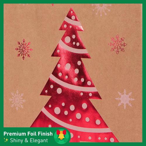 SUNCOLOR 24 Pack Small Christmas Gift Bags With Tissue Paper