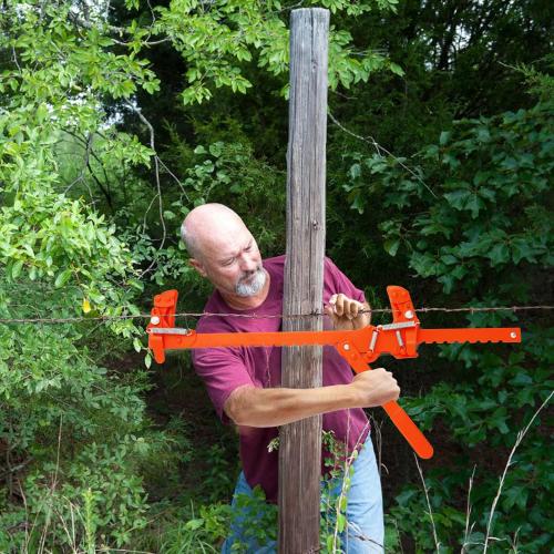 Heavy Duty Carbon Steel Fence Stretcher Tool, All Purpose Wire Tensioner for Barbed & Smooth Wire Fence, Fence Fixer and Splicer for Agricultural, Ranch & Residential Fences