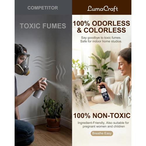 LumaCraft Mold Release Spray for Silicone Molds, Professional Release Agent for Epoxy Resin, Candle Wax, Plaster, Fast-Drying Ultra-Fine Mist, Water Washable, No Oily Residue Odorless Formula - 8oz