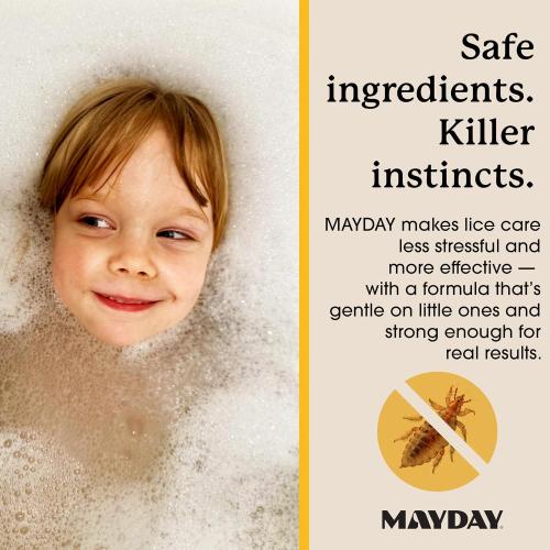MAYDAY Daily Lice Routine, 12oz Shampoo & Conditioner, Sandalwood & Mint