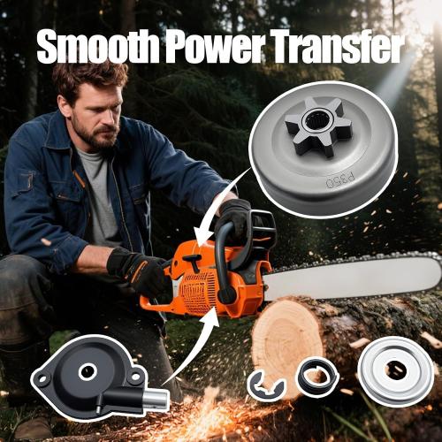 3/8 6T Sprocket Clutch Drum Kit Fit for Poulan Pro P3314 P3416 P3816 PP4218A P3516PR PP3516AVX P4018WT PP4218AVX 4218AVX, Chainsaw Maintenance Replace 501628301 530057905