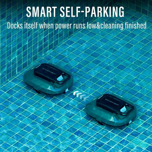 STARRYBOT Robotic Pool Vacuum, Dual-Motor Above-Ground Cleaner(Gray)