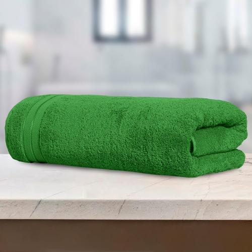 Elegant Comfort Three Line Popcorn Towel Set for Bathroom 35 x 70 inches, Premium Hotel Quality 1-PACK Jumbo Towels, 100% Turkish Cotton,Soft and Durable, Quick Dry and Highly Absorbent, Emerald Green