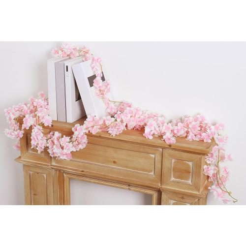 6PC 35.4FT Cherry Blossom Flowers Garland Vine for Decoration