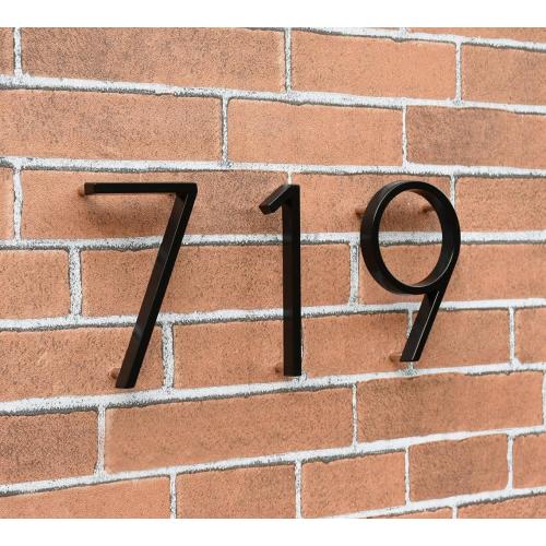 5 Stainless Steel Floating House Number, Metal Modern House Numbers (1)