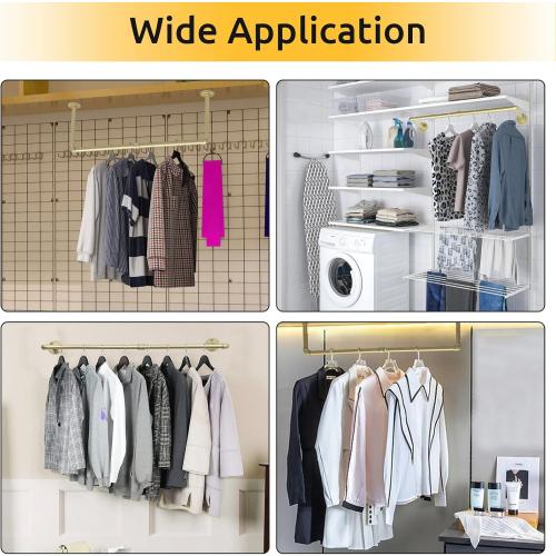 Oroonoko 36 inch Gold Industrial Pipe Clothes Rack,Pipe Garment Rack Hanging Rod Bar for Closet Storage,Laundry Room Up to Max Load 135lbs