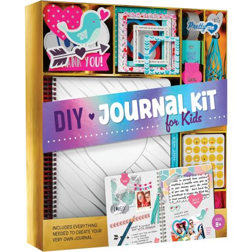 Pretty Me DIY Journal Kit for Girls - Gift for 8-14 Year Old Girl - Cool Birthday Gifts Ideas for Teens - Fun, Cute Art & Crafts Kits for Tween Teenage Kids- Scrapbook & Diary Supplies Toy Set