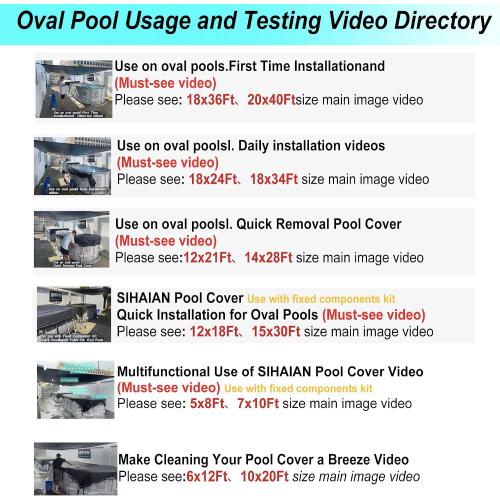 16x32Ft Rectangular Pool Cover with Side Storage for Oval and Rectangular Above Ground Pool, One-Piece Solar Oval Pool Cover, Preventing Waterlogging, UV and Weather Resistant WP:10000kPa