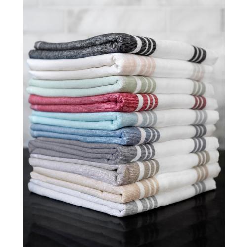 All-Clad Dual-Purpose Kitchen Towels: Highly Absorbent - 100% Cotton, 17x30 Dish Towels for Cleaning & Drying Dishes & Glassware, 3-Pack, Pewter