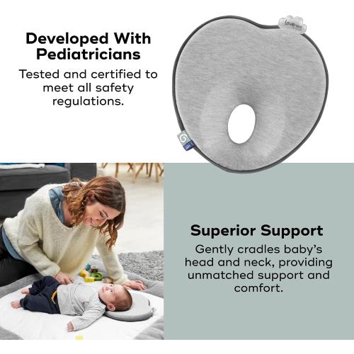 Babymoov Lovenest Organic Baby Infant Cushion, Pediatrician Designed Versatile, Comfortable, Machine-Washable Head and Neck Support (Made in Europe), Baby Registry Must Have