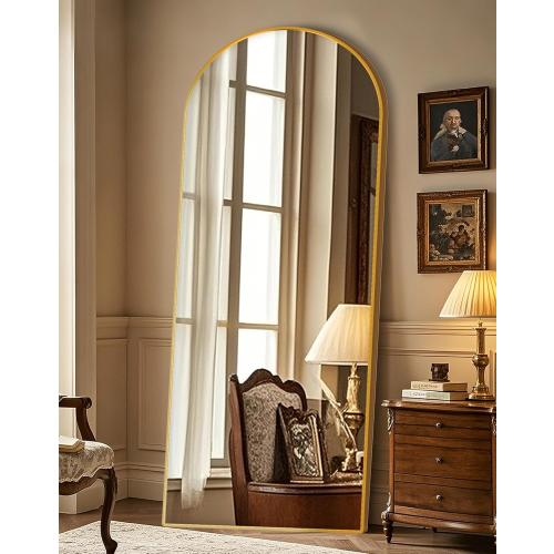 Wall Mirror Full Length, Standing Floor Mirror for Bedroom Bathroom Living Room with Aluminium Frame (See the picture for the size)