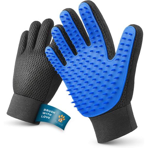 Cat & Dog Grooming Gloves for Shedding – Efficient Pet Grooming Gloves 2-in-1 Deshedding Brush & Massage Mitt | Perfect for Long and Short Hair (1 Pair)