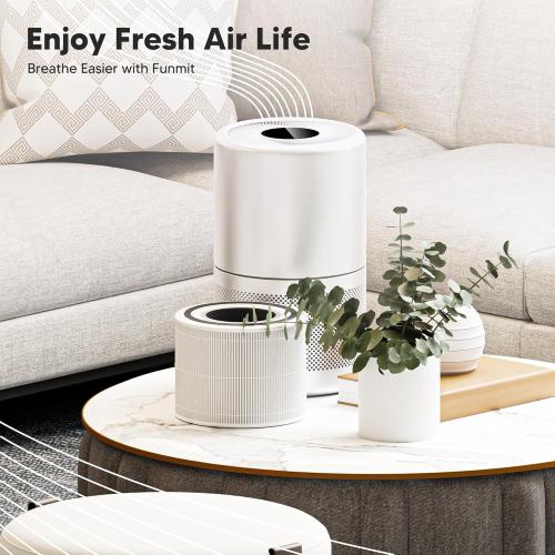 Core 300 Replacement Filter for LEVOIT Core 300, Core 300S and Core 300-P Air Purifier, 3-in-1 H13 True HEPA Filter Replacement, Compared to Part # Core 300-RF, 2 Pack, White