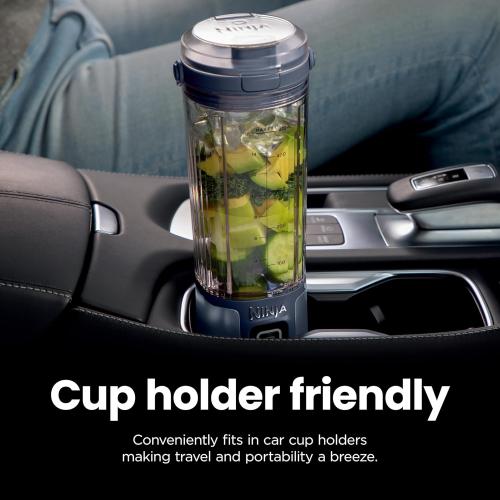 Ninja BC151BK Blast Portable Blender, Cordless, 18oz. Vessel, Personal Blender-for Shakes & Smoothies, BPA Free, Leakproof-Lid & Sip Spout, USB-C Rechargeable, Dishwasher Safe Parts, Black