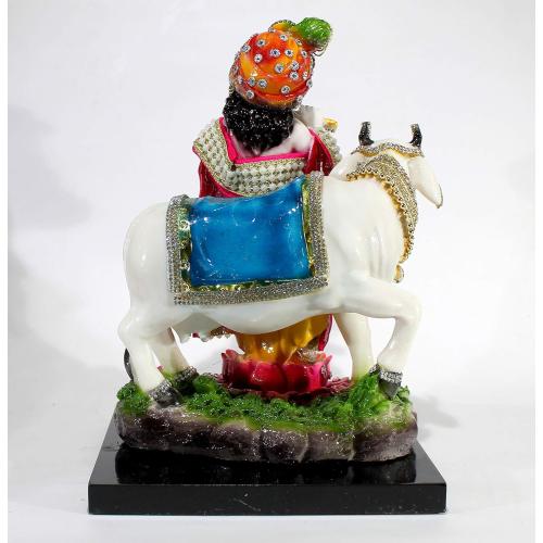 Size 10 eSplanade Resin Lord Krishna with Cow Murti Idol Statue Sculpture (10)