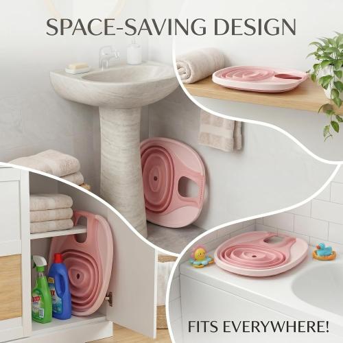 Portable Collapsible Shampoo Bowl Set: Collapsible Hair Washing Basin | Durable Adjustable Strap Hair Washing Station for Elderly, Disabled, Injured, Pregnant & Bedridden Patient Home Care