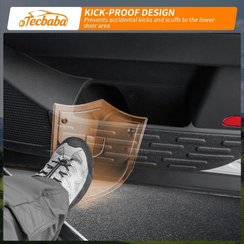 Car Door Anti Kick Pads Compatible with 2024-2026 Hyundai Santa Fe | Door Scuff Plates, TPE flexible & durable shield, scuff & dirt barrier, easy wipe clean, no-tool stick-on install