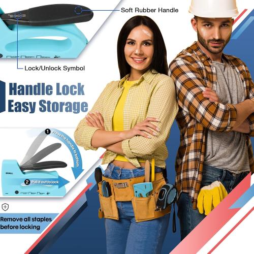 SHALL Light Duty Staple Gun for Wood - Upholstery Staple Gun with 1600pcs JT21 Staples 1/4, 5/16, 3/8 inch and Staple Remover - Fabric Stapler Gun for Crafts, DIY, Decoration