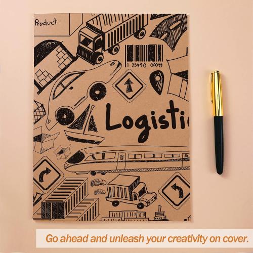 24 Pack Large Kraft Notebooks Bulk, 8.5 x 11 Inch | College Ruled A4, Subject, Diary, Journals, Notebooks, Office Notes Writing Supplies, 60 Pages