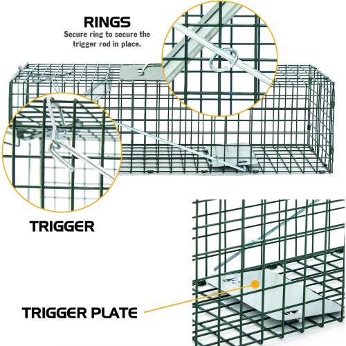 HOMESTEAD Heavy Duty Live Trap - Professional Style One-Door Live Animal Traps for Rabbit, Squirrel, Possum, Skunk, Kitten, Mink Small