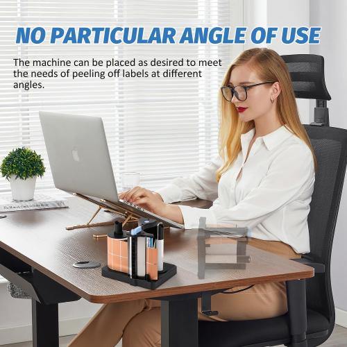 Automatic Label Dispenser, 2.98lb Portable Electric Label Dispenser for 20-130mm Labels, 3 Speed Adjustable with Dual Senser for Shipping/Document/Reminding Labels (with a Battery)