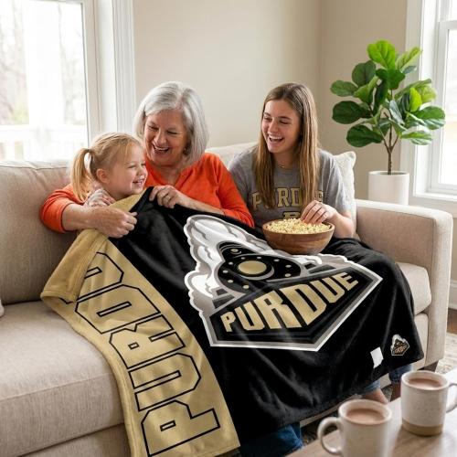 Proformance Home NCAA Purdue Boilermakers Endzone Ultra Soft Tailgate Throw