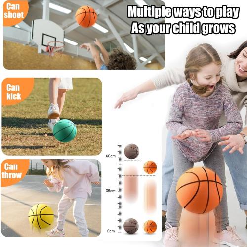 Sprstar Silent Basketball Size 7 (29.5) - 2026 New Upgrade Foam Basketball Arcade Game Indoor | Ball for Quiet Dribbling and Indoor Training,Pro PU Foam Ball – Higher Bounce
