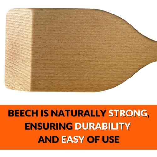 36-in Beech Heavy Duty Wooden Mixing Paddle - Made in Ukraine - Handle Long Stir for Cooking Cajun Crawfish Boil and Brewing Beer - Stirring Spatula for Brewing Mixing Grill Camping in Big Stock Pots