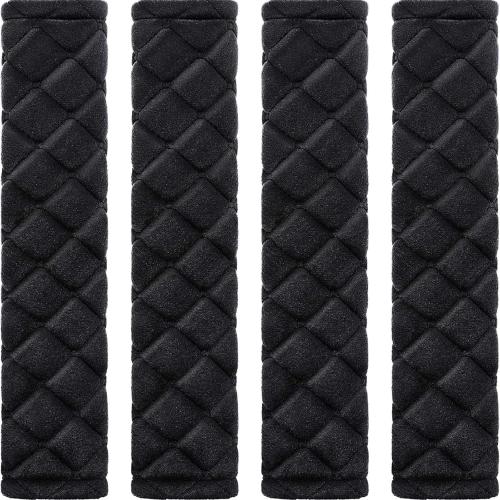 Tatuo 4 Pack Seat Belt Cover Extra Long Seat Belt Pads for Car Soft Comfort Shoulder Strap Covers Harness Pads Helps Protect Your Neck and Shoulder(11.8 Inch,Black)