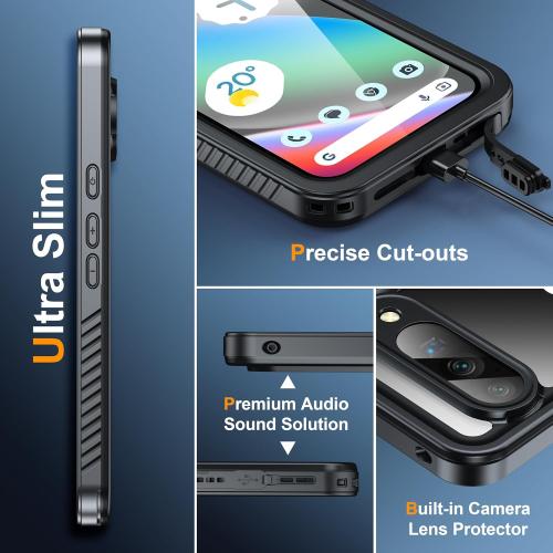 ANTSHARE for Google Pixel 10 Case IP68 Waterproof Case, Black | [Built-in Screen/Camera Protector], 360 Full Body Sealed Protective Shockproof Front and Back Cover for Pixel 10