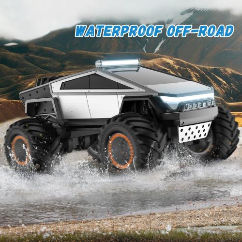 Remote Control Pickup Truck Toy Car, 1:12 Scale Monster Truck Toys with Alloy Shell Lights and Sounds, 4WD All Terrain Off-Road RC Car Boy Kids Toys for Ages 6 , Christmas Birthday Gift