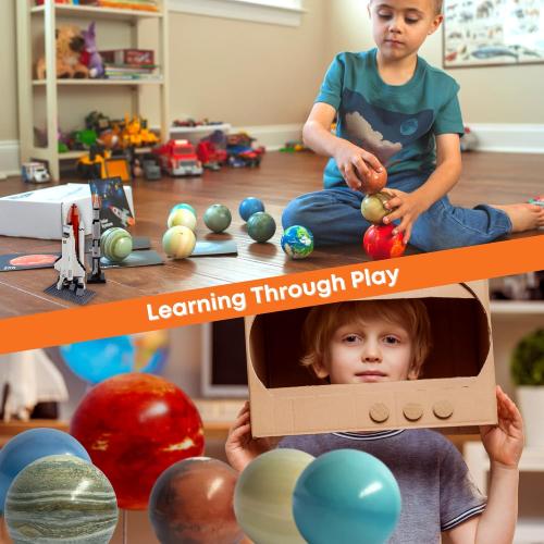 Solar System Kids Toys - Planet Balls & Space Toys for Boys 3-8 - Astronaut Themed Party Favors