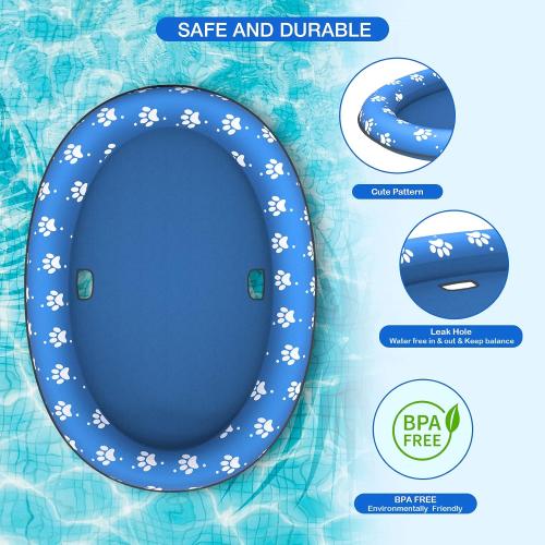 Pet Soft Dog Float Raft - Inflatable Dog Swimming Float for Summer (Paws)