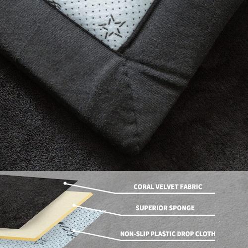 MAXYOYO Baby Play Mat, 1.2 Thick Memory Foam Soft Padded Carpet with Non-Slip Backing, 5x7 ft Japanese Tatami Rug Living Room for Kids, Toddler, Children, Nusery(Black)