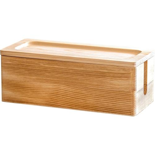 Size Small NATURE SUPPLIES | Real Wood Small Cable Management Box Brown | Cord Organizer Box for Power Strips, Adapters, Chargers, USB Hub | Cable Storage Box with Accessories Included | Cord Hider Box Small
