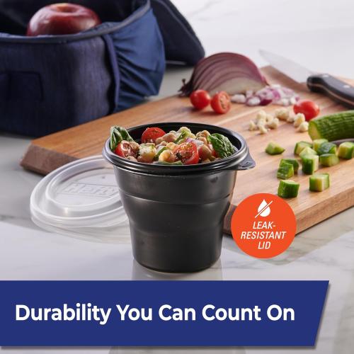 Hefty Multi-Purpose Cups, Reusable Containers with Lids, 16 Ounce Capacity, 4 Count