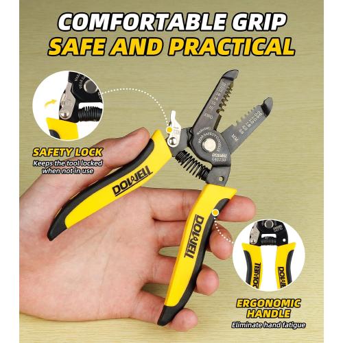 DOWELL Wire Stripper, 10-22 AWG Wire Cutter, Stripping Tool