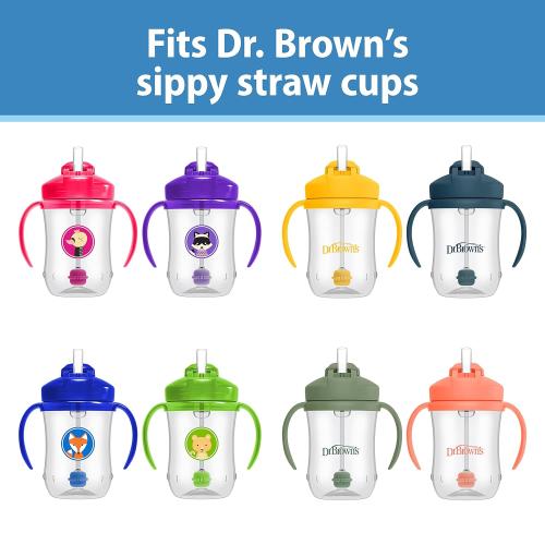 Dr. Brown's Baby's First Straw Cup Straw Replacement Kit with One Straw and One Cleaning Brush, BPA Free
