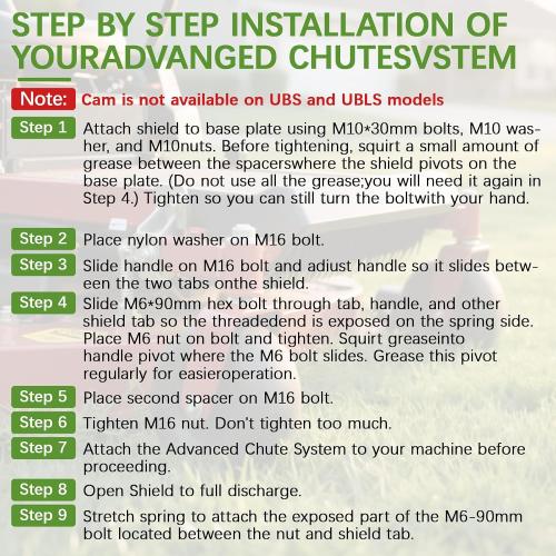 ACS6000ULS Lawn Mower Chute Blocker,Compatible with Most Zero Turn Mowers,Mower Chute Blocker Replace Part Number 088-6003-00, 088600300