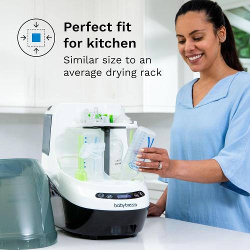 ‼️has stains and may be broken pieces‼️Baby Brezza Baby Bottle Washer Pro - Clinically Proven Better Cleaning - Washer, Sterilizer   Dryer In One Appliance for Essentials like Bottles   Pump Parts – Machine Replaces Brushes   Racks