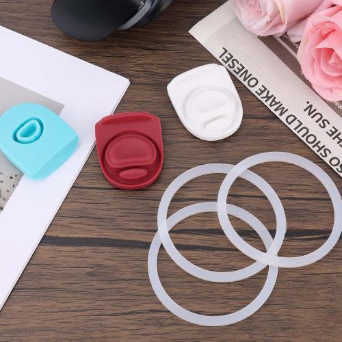 BOXOB 3pcs O Seal Ring & 3pcs Silicone Stoppers for Owala Freesip Cap, Silicone Water Bottle Top Lid Gasket Replacement Parts BPA-Free Sealing Accessories for Owala Freesip 24/32oz (Color 2)
