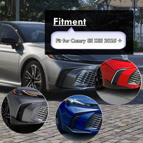 Front Right Passenger Side Corner Wrap Cover Fit for Camry SE XSE 2025 2026 Bumper Side Lower Molding Trim Black Replace for 52712AQ040 52712-AQ040