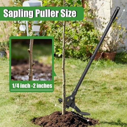 Small Tree Puller for ¼ to 2 Roots, Manual Lever Action Root & Sapling Puller Tool for Removing Small Trees and Shrubs，Saves Cost of Hiring Landscape Designers