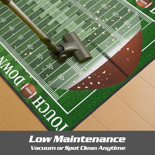 Football Rug for Bedroom,3'x5' Non-Slip Football Field Rugs,Sports Rug for Room and Lving Room Decor
