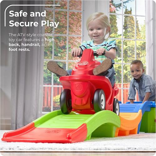 Step2 Up & Down Roller Coaster Toy for Kids, Ride On Push Car, Indoor/Outdoor Playset, Toddlers Ages 2 - 5 years old, Compact Storage, Max Weight 50 lb., Multicolor