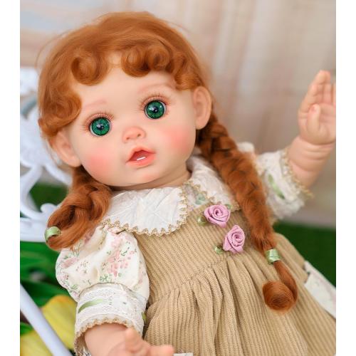Reborn Baby Dolls – 18 Inch Realistic Reborn Toddler Doll Country-Inspired Girl with Braided Hair, Straw Hat & Floral Layered Dress, Gifts for 3  Year Old Girls, Collectors